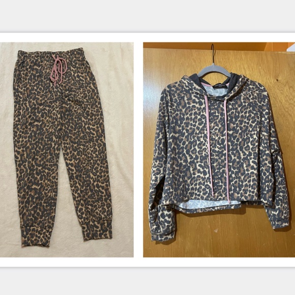 Kittenish Leopard Lounge Set - Picture 1 of 7